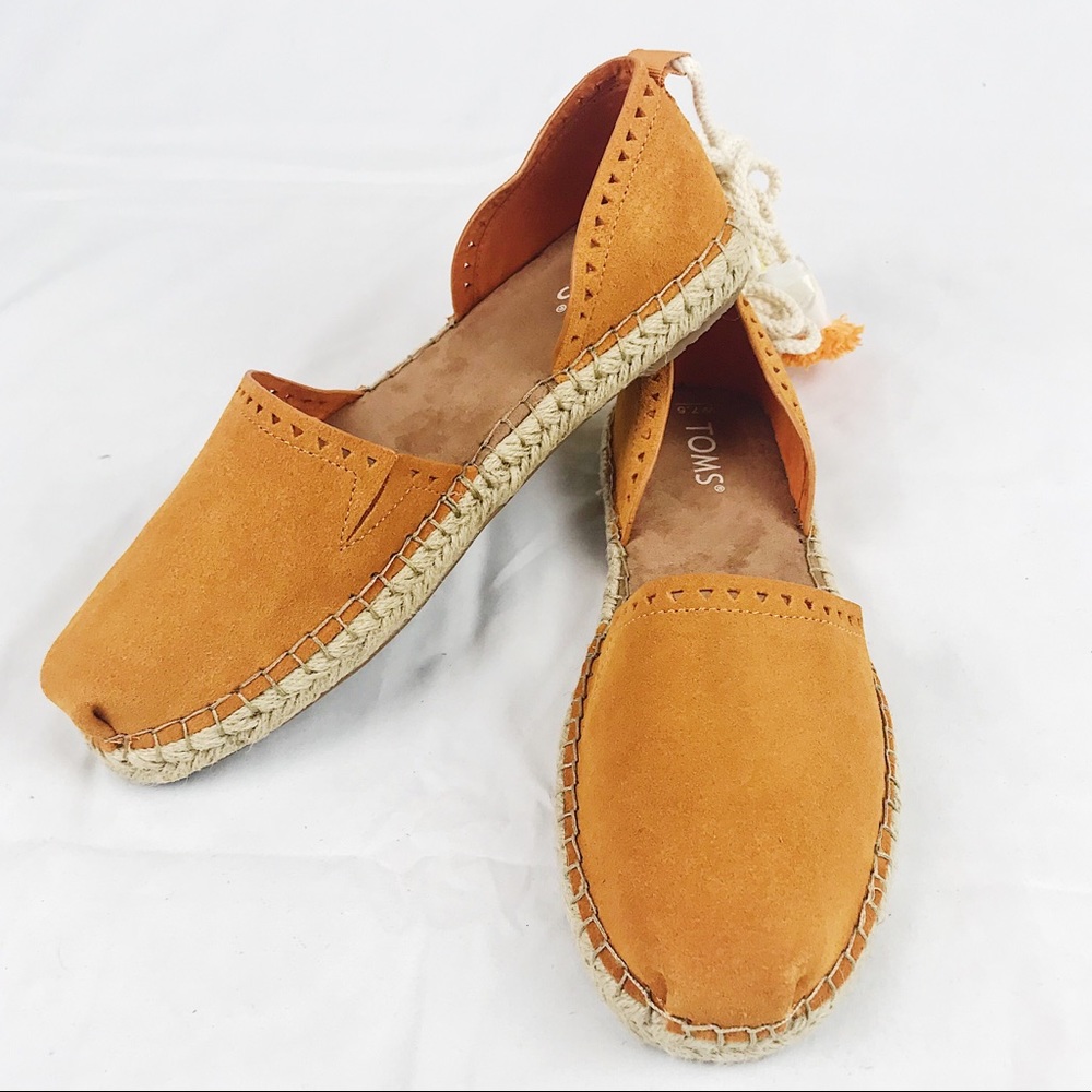 NWT Toms Katalina Saffron Suede Espadrilles - Picture 2 of 8